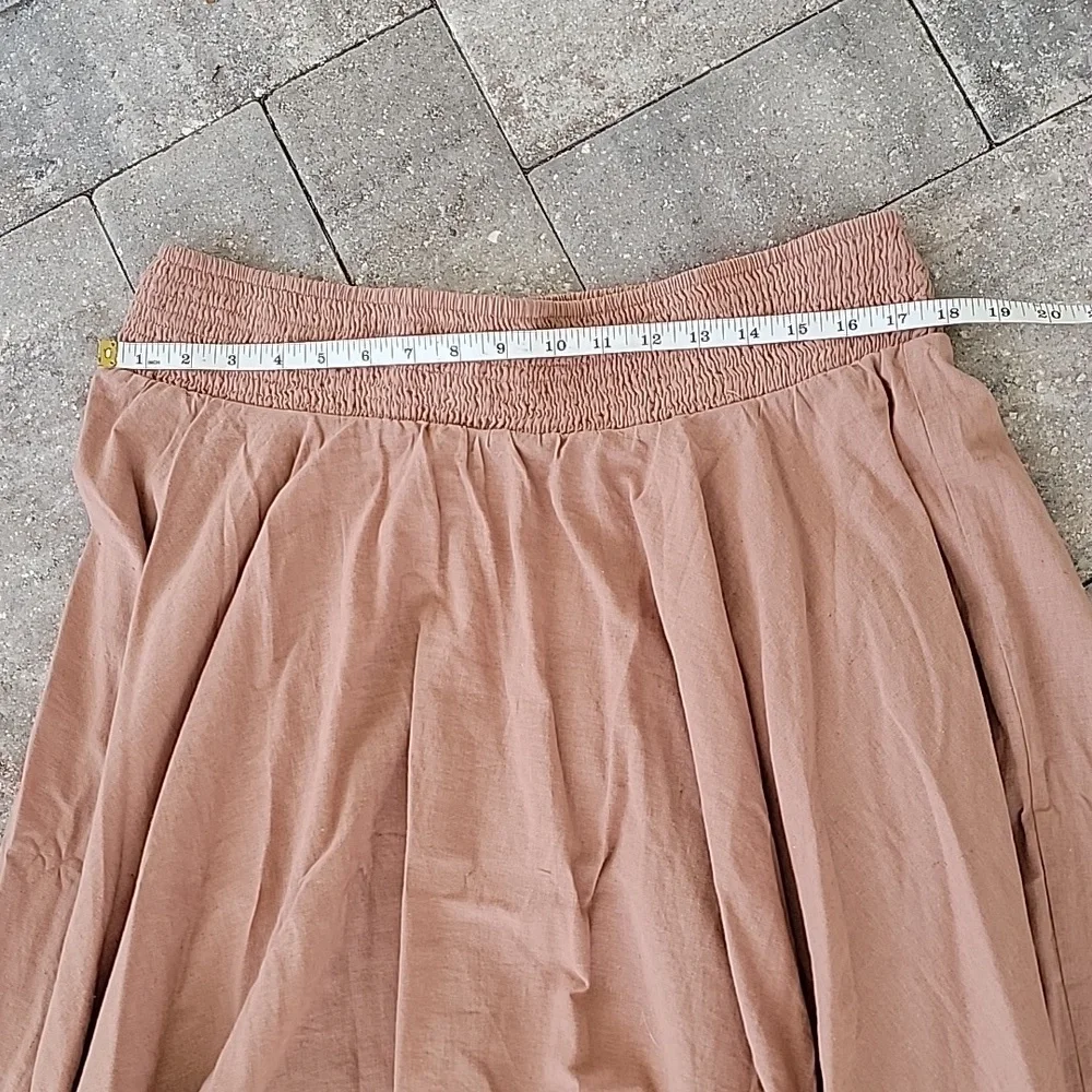 Cotton Tan Maxi Skirt Free Size Never Worn